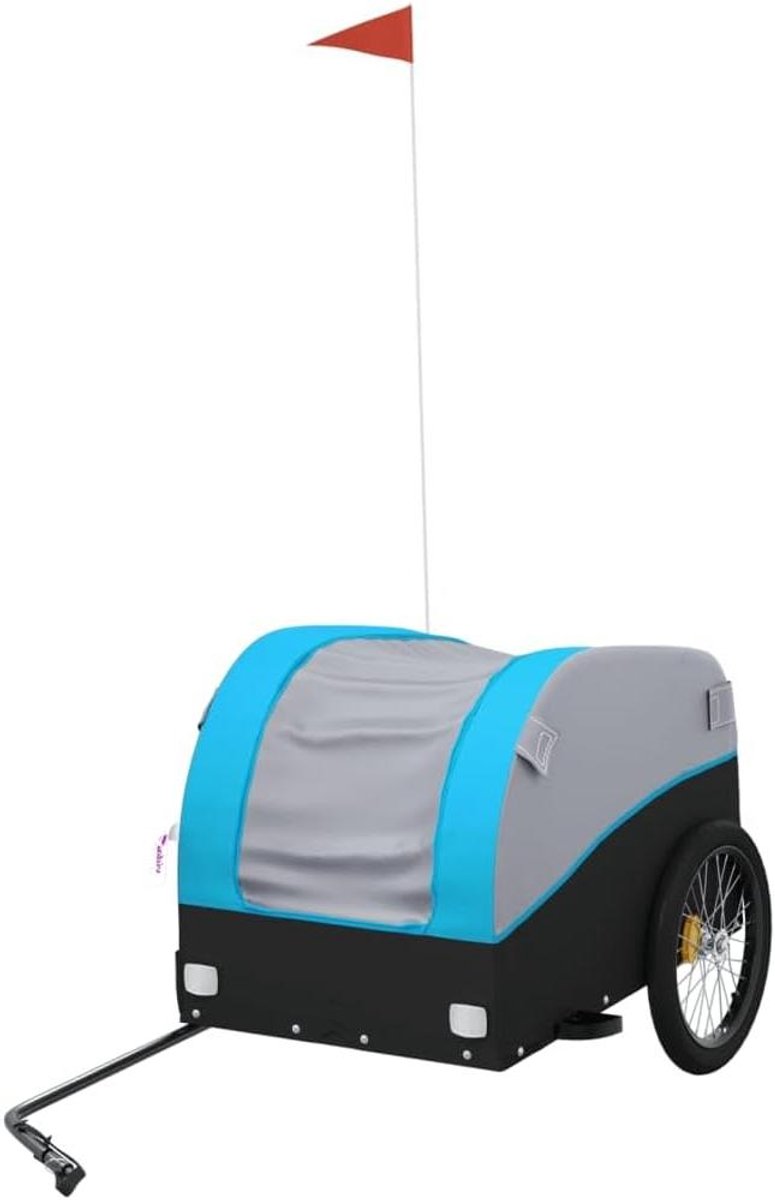 Fietstrailer - Transportkar fiets - Zware goederen vervoeren - Stevig ijzeren frame - 45 kg draagvermogen - Zwart blauw