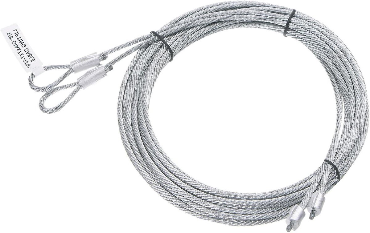 Garagedeur Kabel - Torsieveerdraad - Deur Reparatie - Verzinkt Staal - 4 Meter 2 Stuks - Metaal