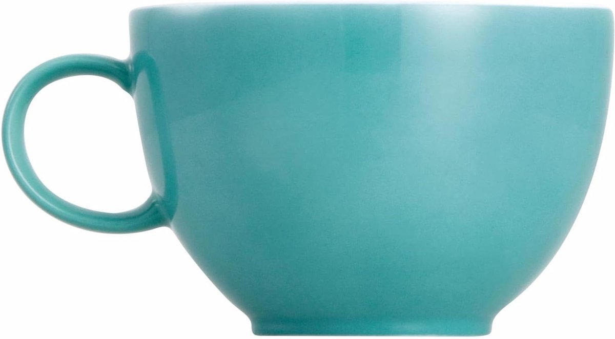 Theekop - Kop met oor - Genieten van thee - Vaatwasserbestendig - 200 ml - Turquoise