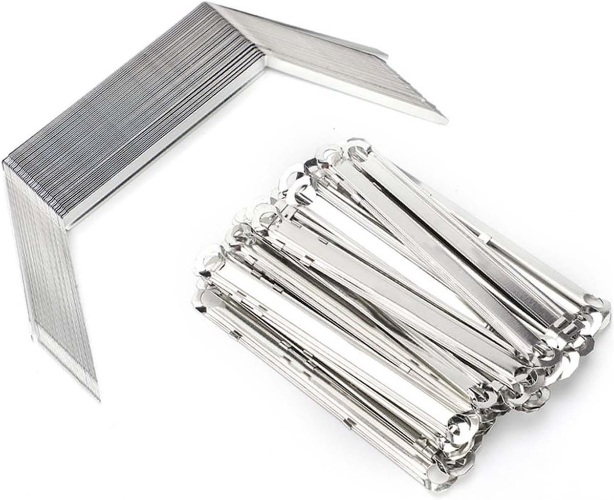 Prong Paper Fasteners voor 350 Bladen - 50 Stuks, 80mm Gatafstand, Ideaal voor Kantoor en Thuisgebruik, Papieren Mappen Accessoires