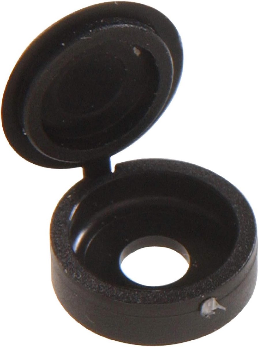 Schroefdeksels - Afdekkapjes Schroeven - Schroeven Afdekken - Scharnierende Deksel - 25 Stuks - Zwart