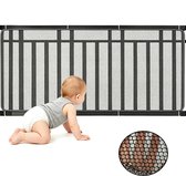Trapbeveiligingsnet - Veiligheidsnet voor balkon - Kinderveiligheidsnet - Trapveiligheidsnet voor baby's - Veiligheidsnet voor huisdieren - Trapnet van polyestergaas - met bevestigingsgespen en kabelbinders