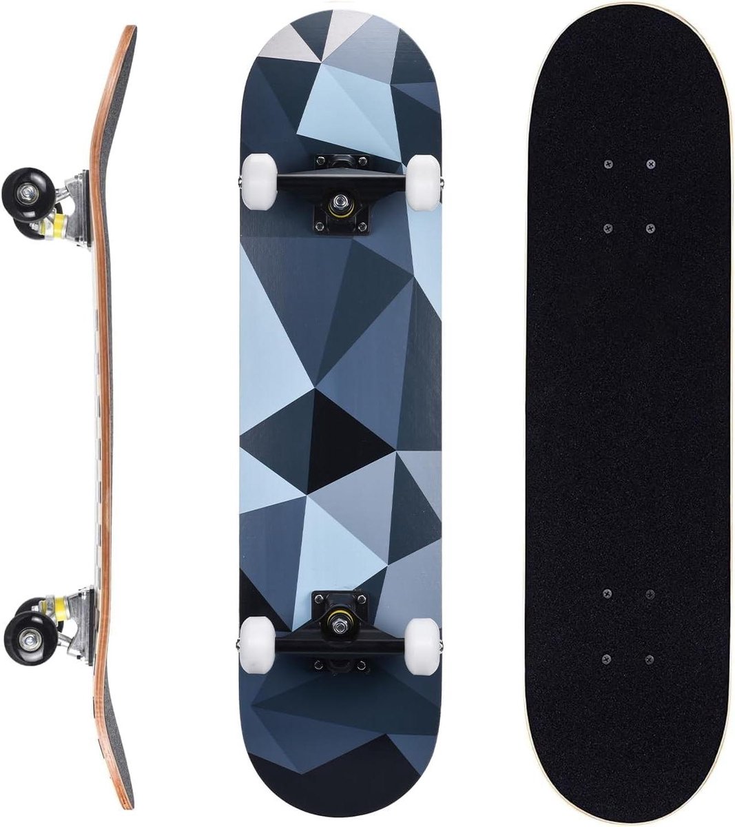 Compleet Skateboard Beginnersboard Outdoor cruisen 7-laags esdoorn deck 70 x 20 cm Rhombus