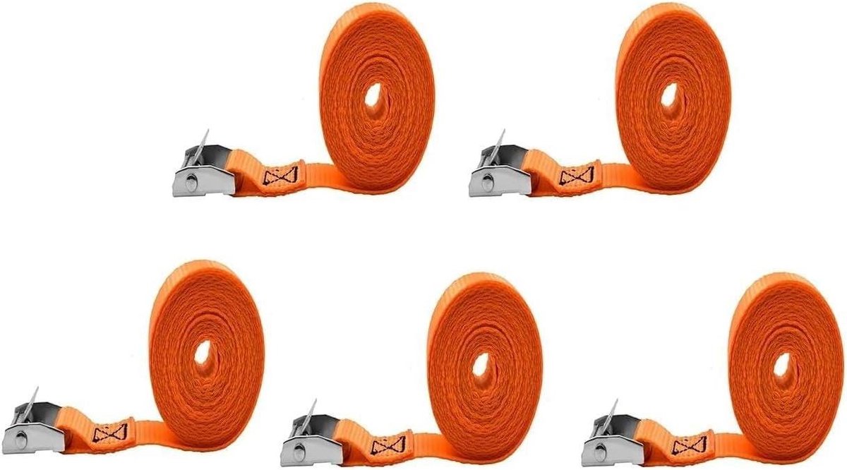 Spanbanden Set - Ratelbanden Klembanden - Vracht Beveiligen - Verstelbare Lengte - 1 Meter - Zwart