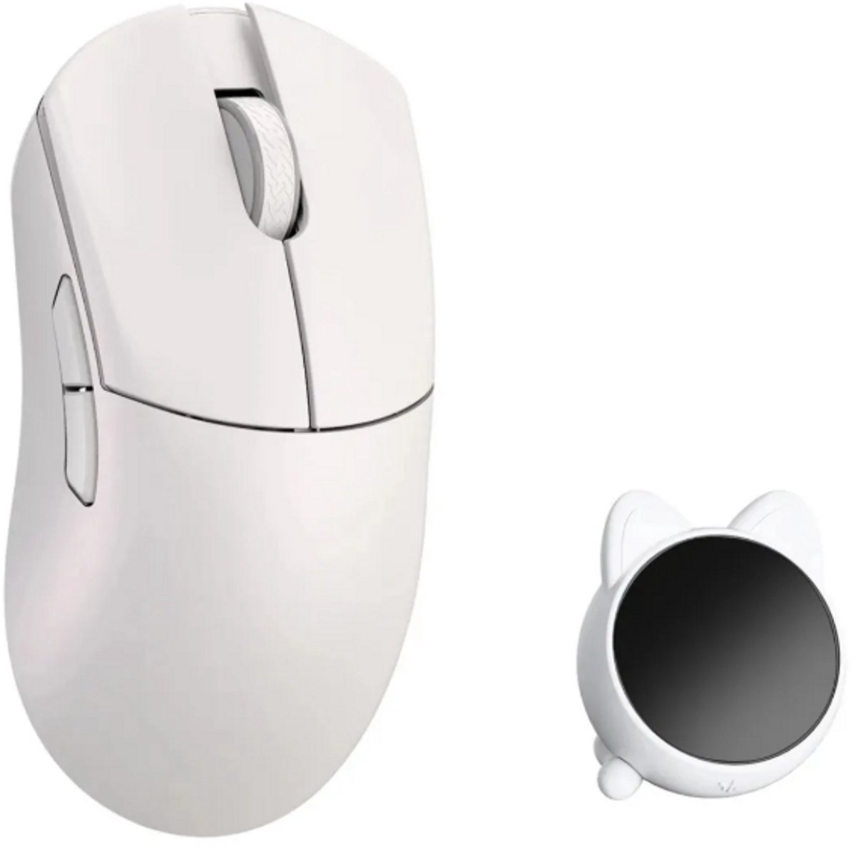 WLMouse Huan Stainless Magnesium Alloy Wireless White - Muis - Draadloos - 5 knoppen - 8000Hz - PAW 3950HS - Wit