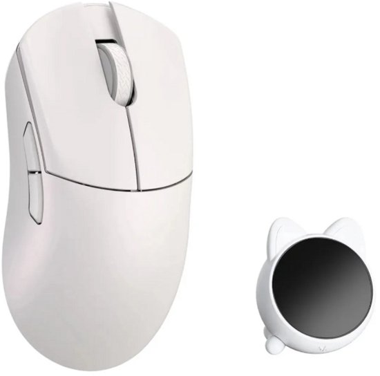 WLMouse Huan Stainless Magnesium Alloy Wireless White - Muis - Draadloos - 5 knoppen - 8000Hz - PAW 3950HS - Wit