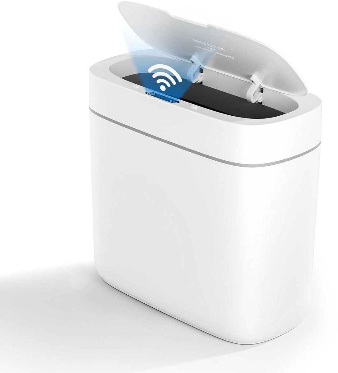 Prullenbak met Sensor - Afvalbak Slim - Hygiënisch Afval - Contactloos Openen - 35 Gallon - Wit