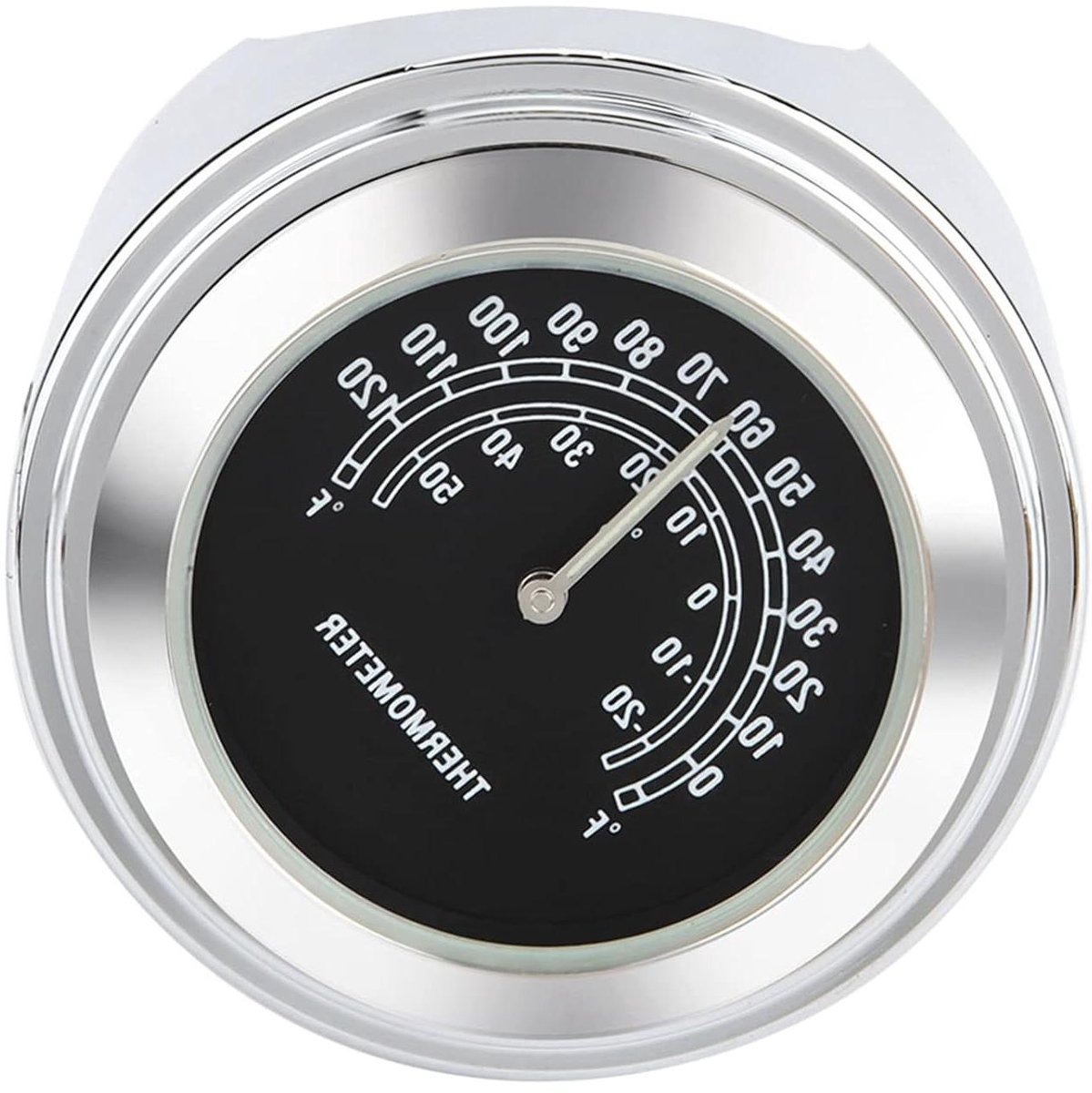 Motorfiets Thermometer - Stuurtijd Klok - Rij Prestaties - Waterdicht Aluminium - 4.4 cm - Zwart