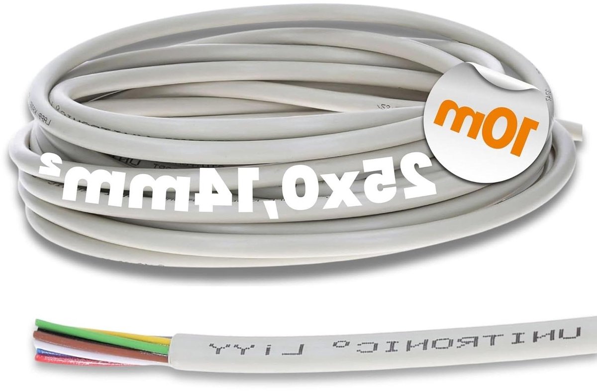 Signaalkabel - Datakabel Belkabel - Elektronica Projecten - Fijndradig PVC - 10 meter - Grijs