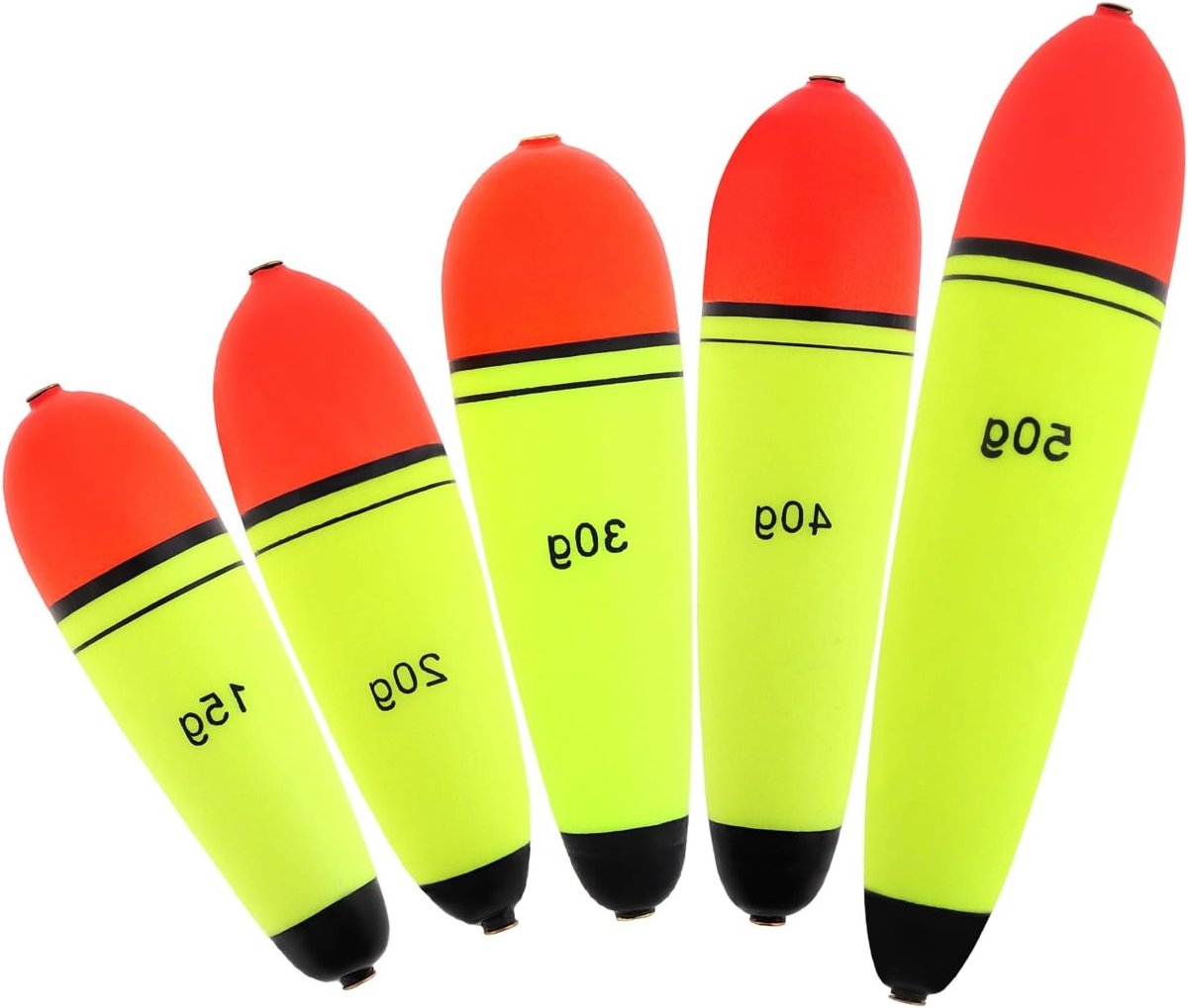 EVA Foam Vissersdobbers voor Zoet- en Zoutwater, Slip Bobbers en Drijvers (15, 20, 30, 40, 50g)