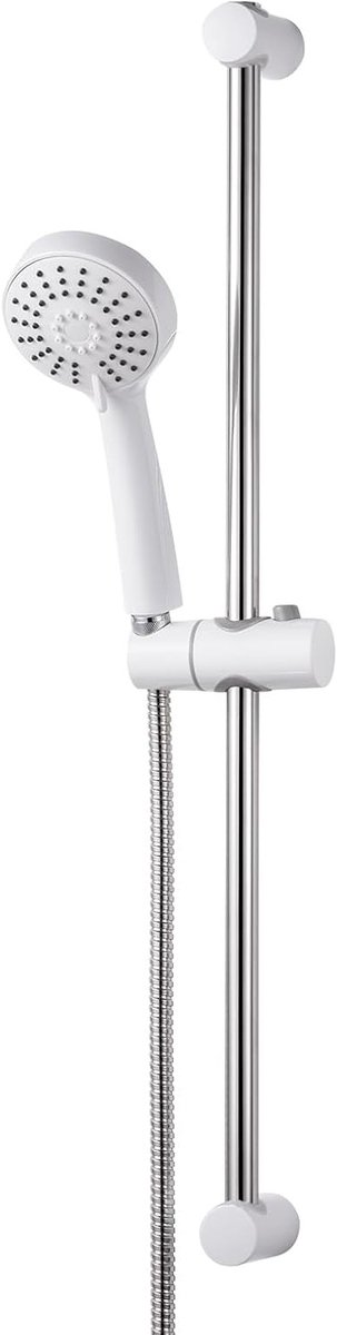 Stijlvolle RVS Douche Set met Handdouche, 90 cm Rond Douchekop, Verstelbare Hoogte en 3 St