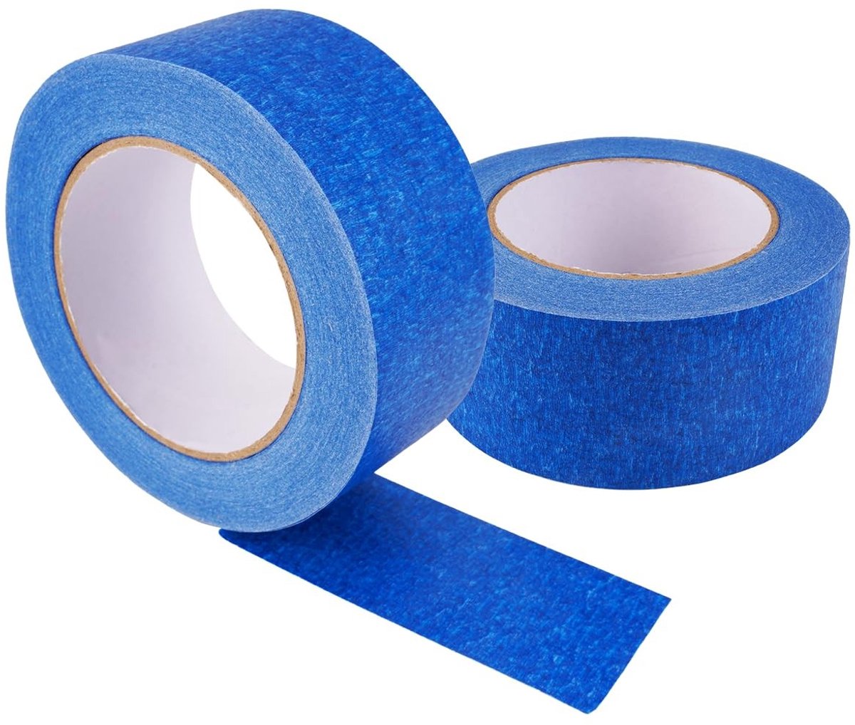 Waterproof Masking Tape 48 mm x 50 m - Ideaal voor Schilderen en Decoratie, 2 Rollen