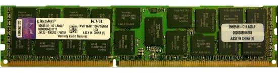Kingston Technology ValueRAM 16GB DDR3-1600MHz geheugenmodule 1 x 16 GB 240-pin DIMM ECC