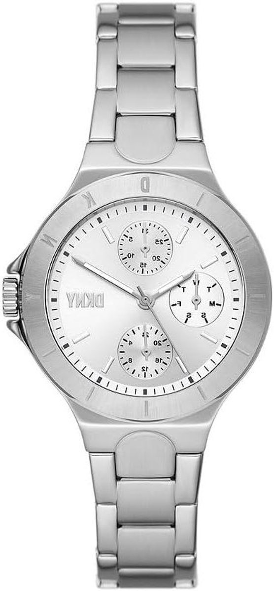 Dameshorloge - Polshorloge Analoog - Tijdweergave - Multifunctioneel - 34 mm Kast - Zilver