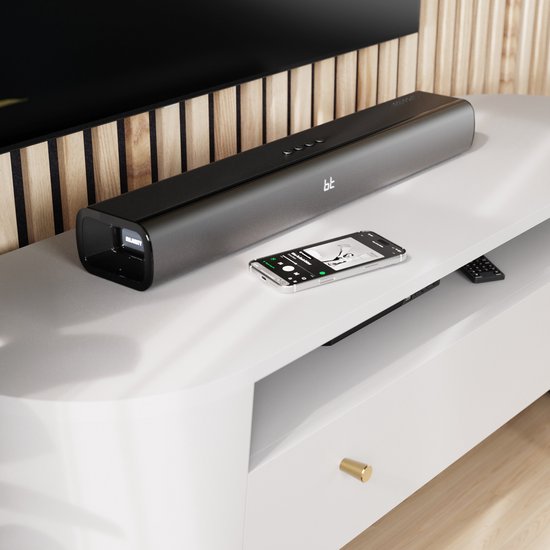 Majority Naga 60 Plus Soundbar - Bluetooth - 300W - Subwoofer - Draadloos - HDMI ARC - EQ-modi - Zwart — afbeelding 5