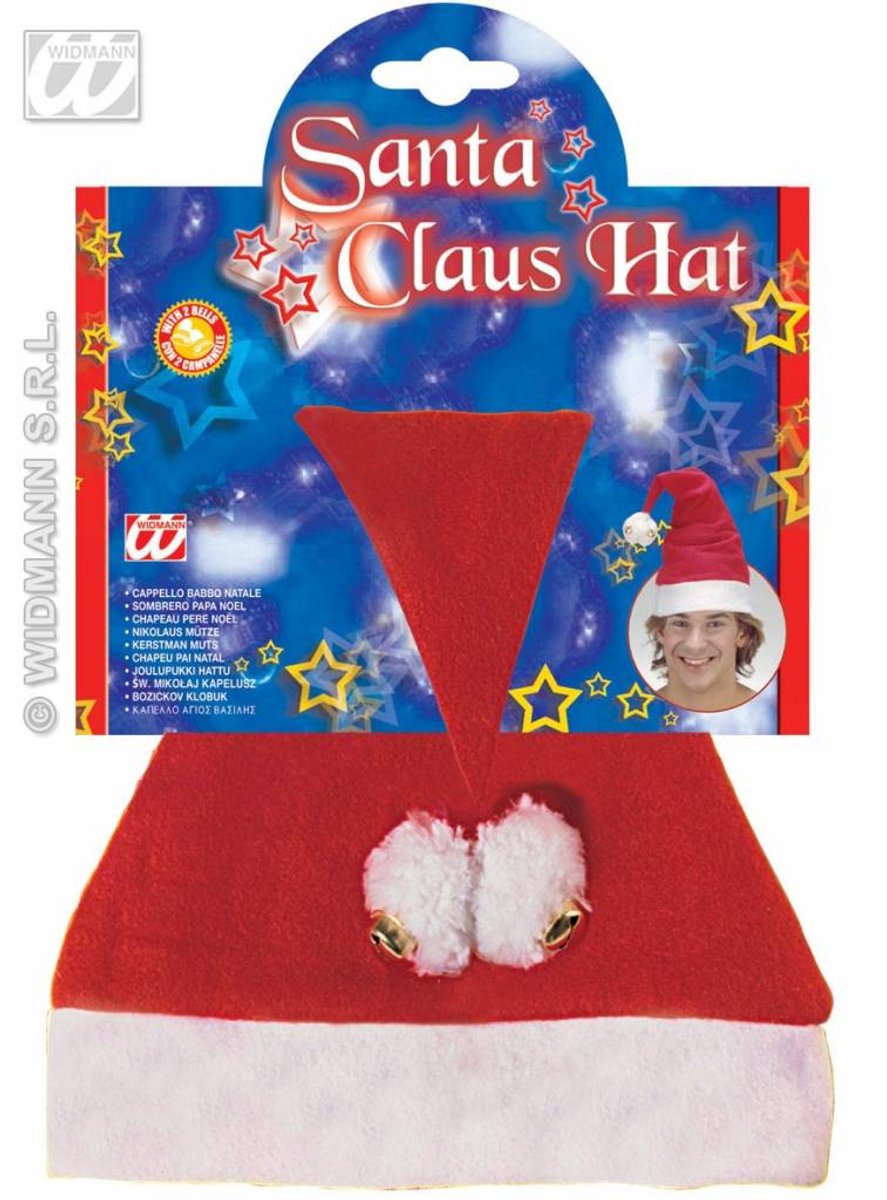 Kerstman Hoed Met Klokken