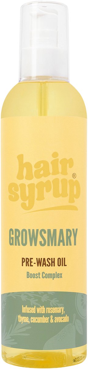 Hair Syrup Growsmary Haarolie – Pre-Wash Olie met Rozemarijn & Tijm – Voor Voller & Vitaler Haar