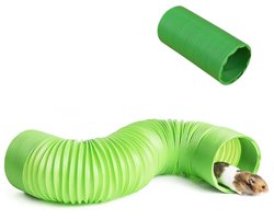 Speeltunnel – Uitschuifbare doorgang voor huisdieren – Speeltunnel – Uitschuifbare buis – Benodigdheden voor kleine huisdieren – Hamsterspeelgoed – Diameter: 20 cm – Lengte: 20–80 cm