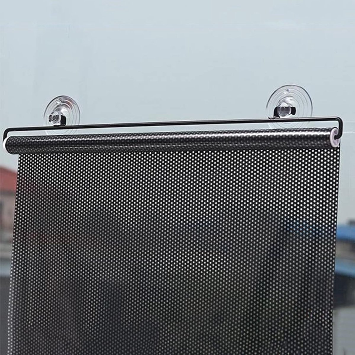 Zonnescherm – Maat S – 125 x 45 cm – Rolgordijn – Uitschuifbaar zonnescherm zonder boren (bevestiging met zuignappen) – Lichtblokkerend rolgordijn – Gordijnen – Thermisch isolerend uitschuifbaar zonnescherm voor kantoorramen en balkons – foto 4