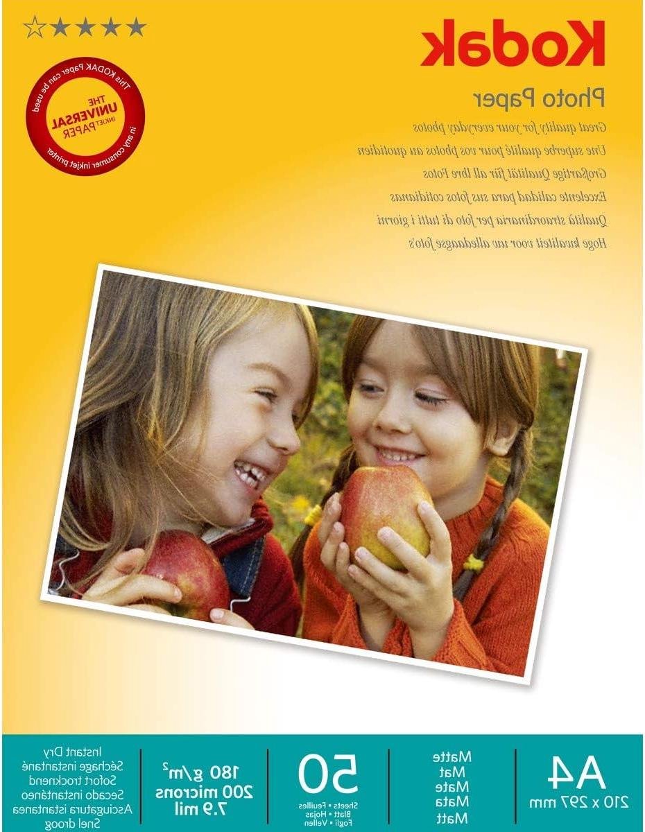 Fotopapier A4 - Mat papier - Foto's afdrukken - Sneldrogend - 50 vellen - Wit