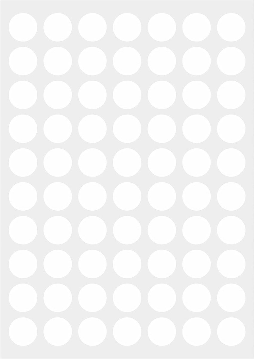 Ronde Stickers - Kleurcodering Labels - Organisatie Thuis - Zelfklevend - 1050 Stuks - Wit