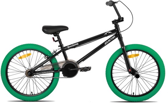 Joystar Brockway BMX-fiets - 20 inch - Handrem - Remmen - Achter V-brake - Pegs - Groen - Geschikt voor buitenactiviteiten in de lente van JOYSTAR — afbeelding 5