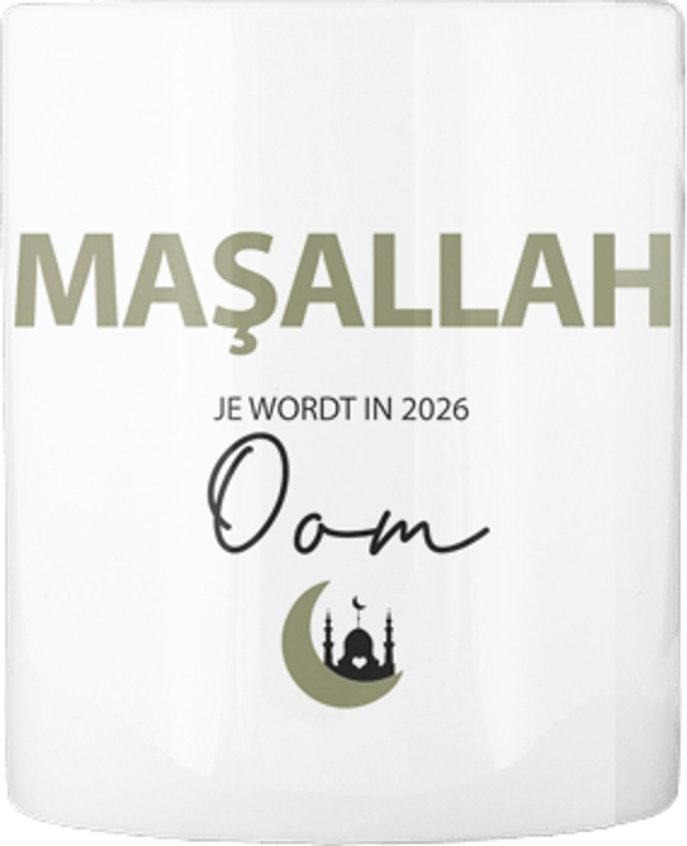 Maşallah, je wordt Oom |Voor alle ooms | Zwangerschapsaankondiging | Leuk cadeau | Verjaardag | Mok | Wit | Turks
