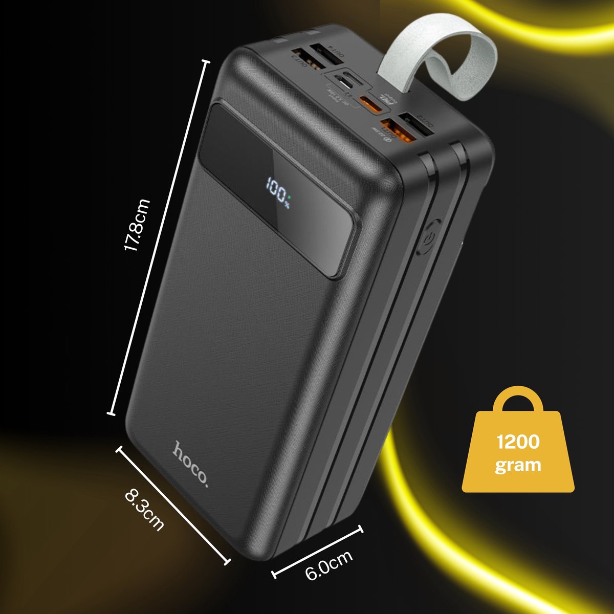 Hoco Powerbank 60.000 mAh Snellader 22.5W USB-C & 4x USB A - afbeelding 2