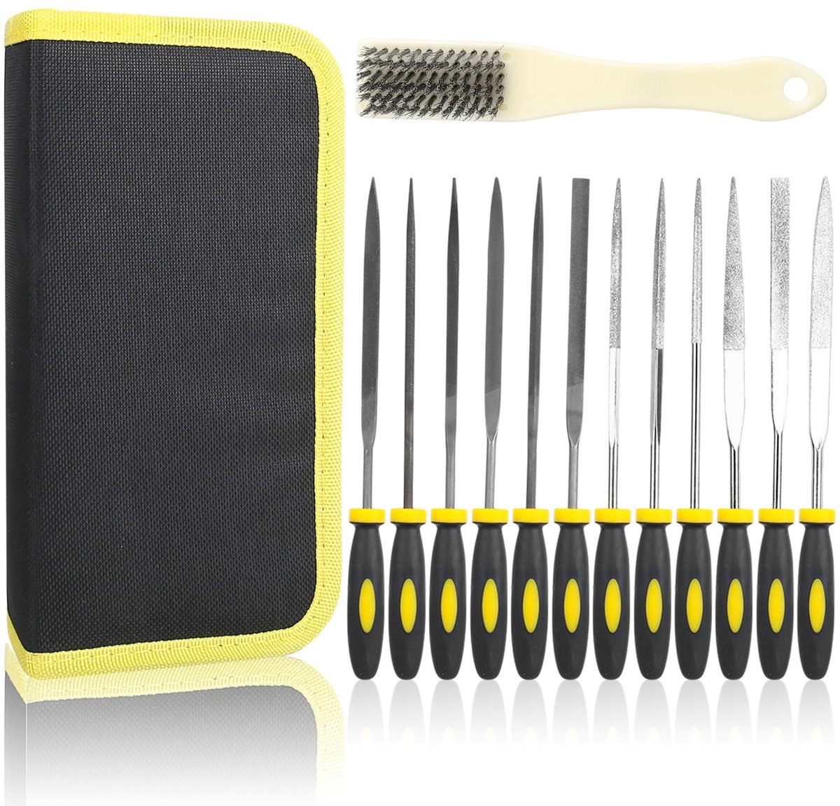 Store_9 - Filing Set - 13-delige set met metalen en houten vijlen - Inclusief opbergtas - Geschikt voor universeel slijpen - Handgereedschap - Idea...