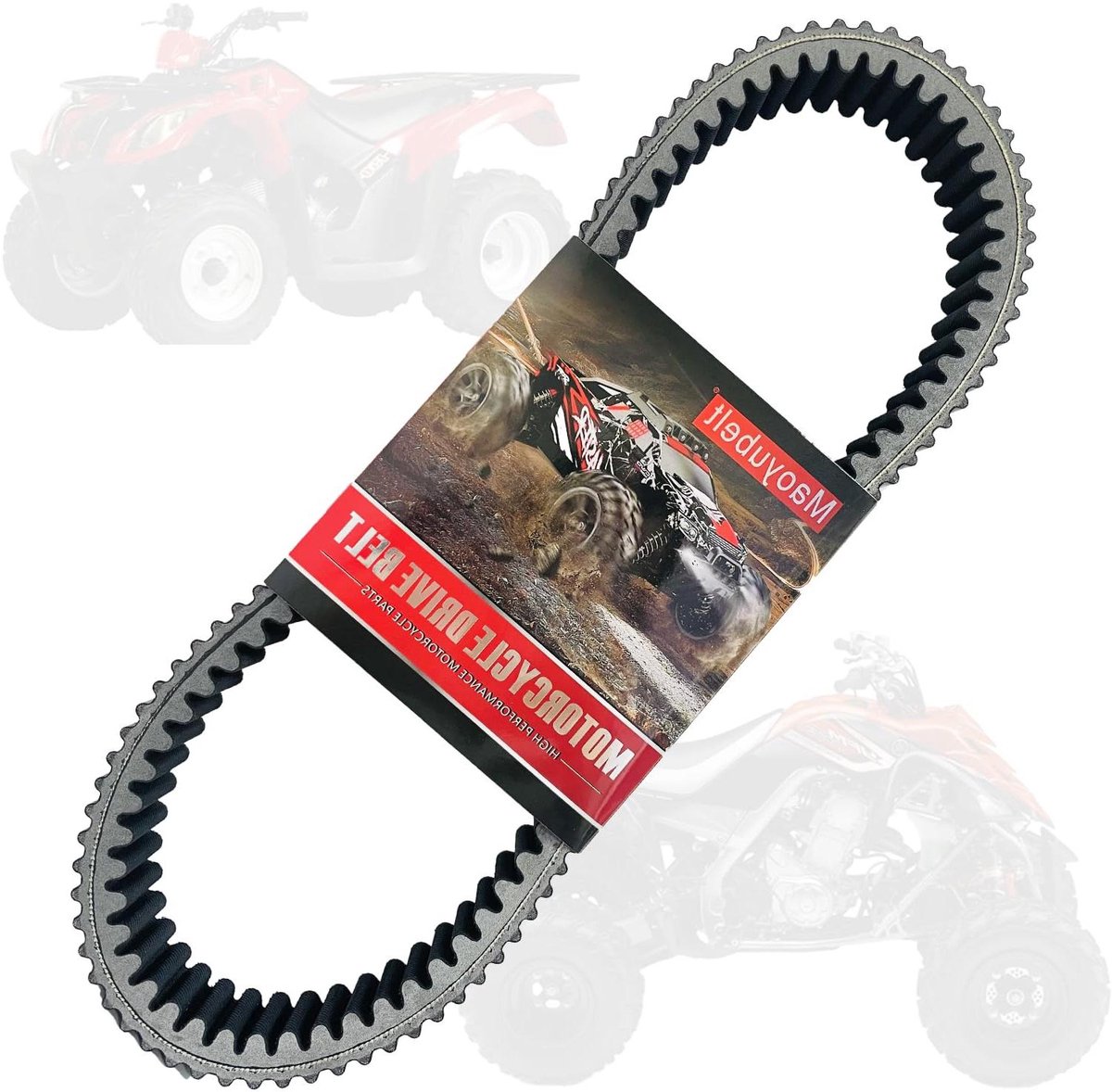 Aandrijfriem Terreinvoertuig - Tandriem ATV UTV - Onderdelen Vervangen - Geoptimaliseerde Warmtebestendigheid - 1 stuk - Zwart