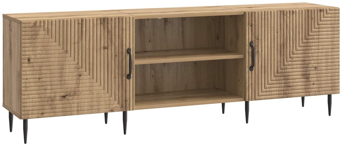 vidaXL - TV - Kast - 150 - x - 31 - x - 50 - cm - Artisanaal - eiken - Bewerkt - hout
