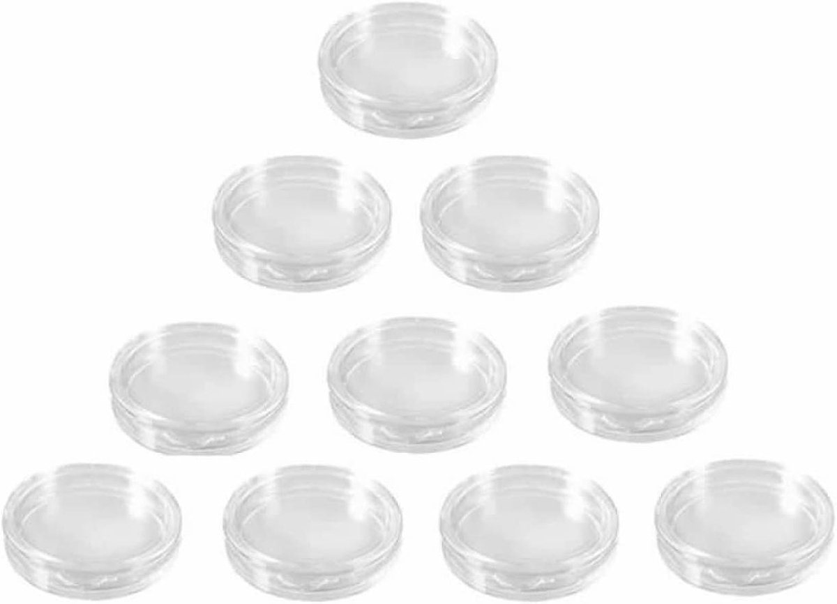 Munten Capsules - Munt Houders - Munten Verzamelen - Doorzichtig Plastic - 32mm - Transparant