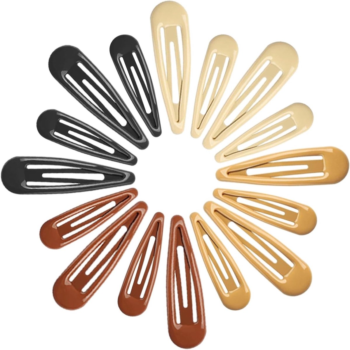 Set van 16 Meisjes Haarclips van 6 en 7 cm - Metalen Haaraccessoires voor Feestjes, Dagelijks Gebruik en Reizen, Multi-Kleur Geschenk