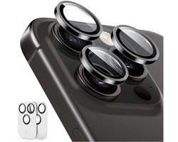 ESR Armorite Camera Lens Protector Geschikt voor Apple iPhone 17 Pro (Max) / 16 Pro (Max) - 9H Tempered Glass - Case Friendly - Zwart 2-Pack