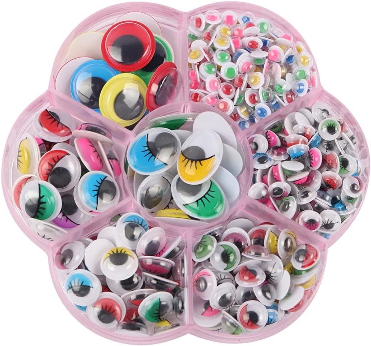 Kleurrijke zelfklevende wobbly ogen, 400 stuks, voor knutselen, poppen, DIY-projecten en accessoires