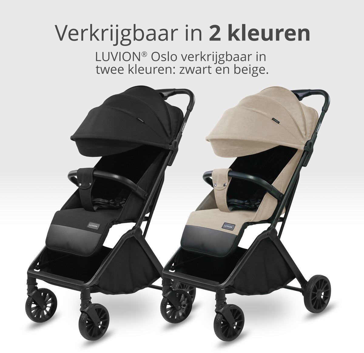 LUVION® Oslo Buggy - Plooibuggy lichtgewicht inklapbaar - Beige - Inclusief Travel Bag thumbnail 6