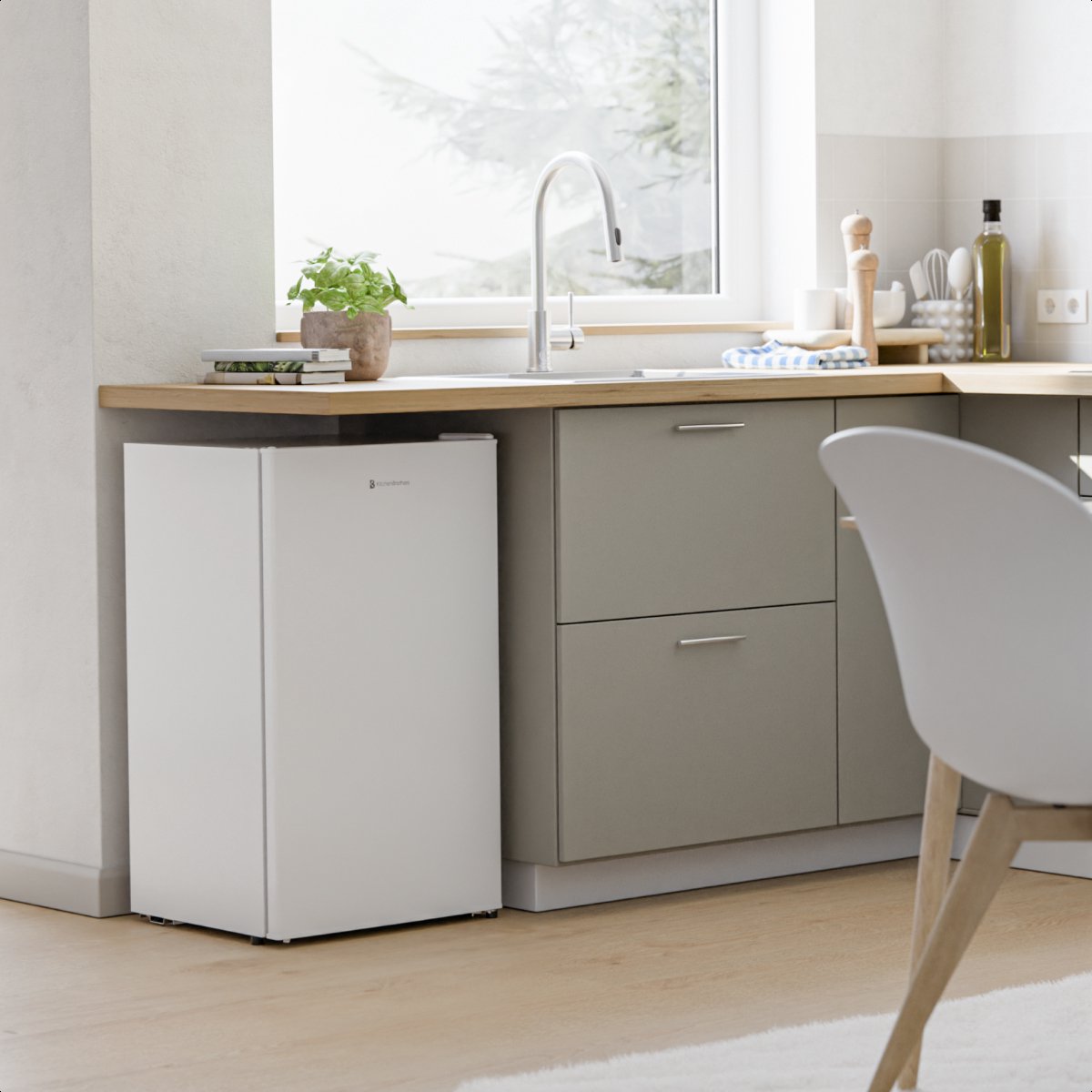 KitchenBrothers Koelkast - 92L - Tafelmodel - IJskast - Frigo - Vrijstaand - Wit – foto 7