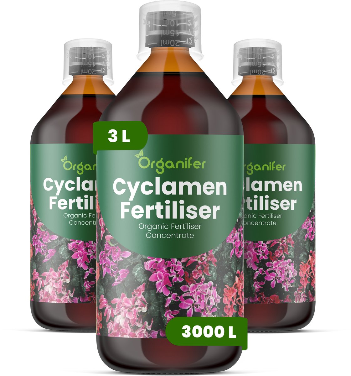 Vloeibare Meststof Voor Cyclaam 3X1 L Voor 3000 L - Npk 2-1-8 - Sterke Groei - Rijke Bloei - Knolontwikkeling - Plantgezondheid - Weerbaarheid - Decoratief Blad - Kleurhelderheid - Knopvorming - Organifer