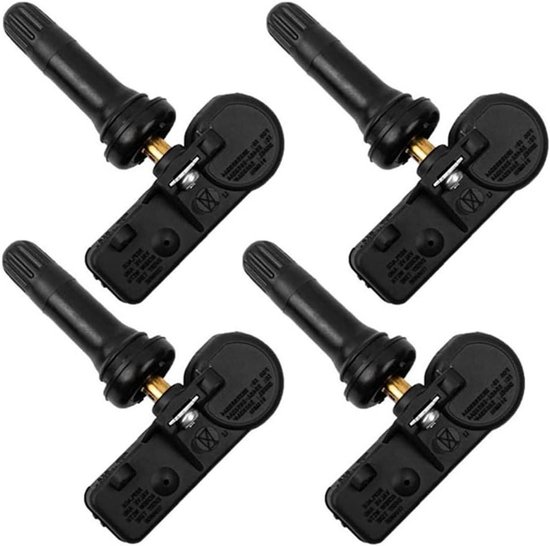 Bandenspanning Sensoren - TPMS Sensoren - Veilig Rijden - Voorgeprogrammeerd - 4 stuks - Zwart
