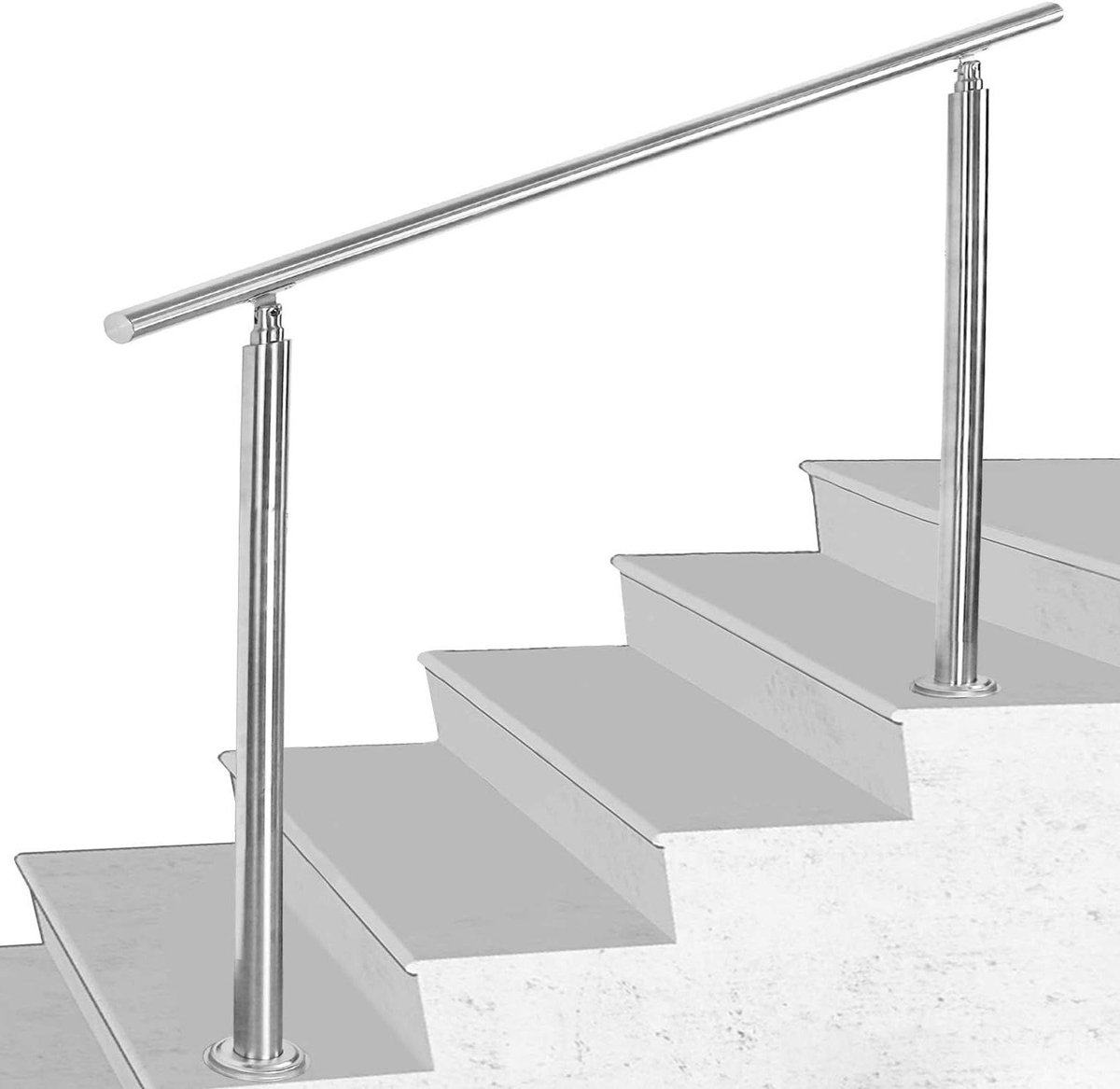 Trapleuning RVS - Balustrade trap - Veilige Steun - Verstelbare Hoek - 120 cm Lengte - Zilver