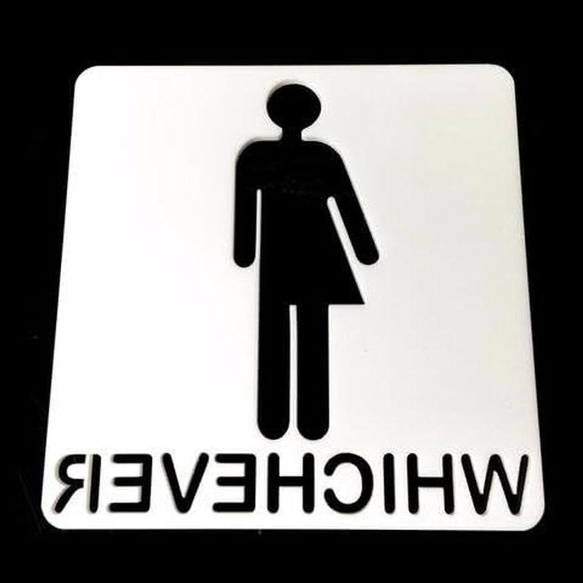 Deur Sign - Wissel Bord - Aanduiding Deur - Kindveilig Acryl - 20 x 20 cm - Wit