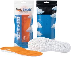 Feetz® Cloudz Inlegzolen I Ultrazachte Demping voor Vermoeide Voeten & Hielspoor I Comfortzolen voor Mannen en Vrouwen I Schokdempende Zooltjes voor Alle Schoenen I Werk & Wandelen I Ontworpen door Podoloog I Fasciitis Plantaris & Platvoeten