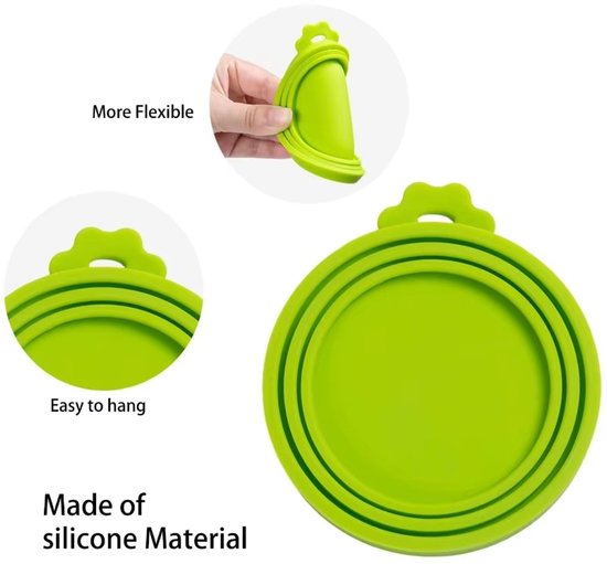 Pet Food Blik Deksels, Siliconen Can Covers Voor Hond Kattenvoer Universal Size Fit Kleine Middelgrote Grote Blikjes 2 Pack