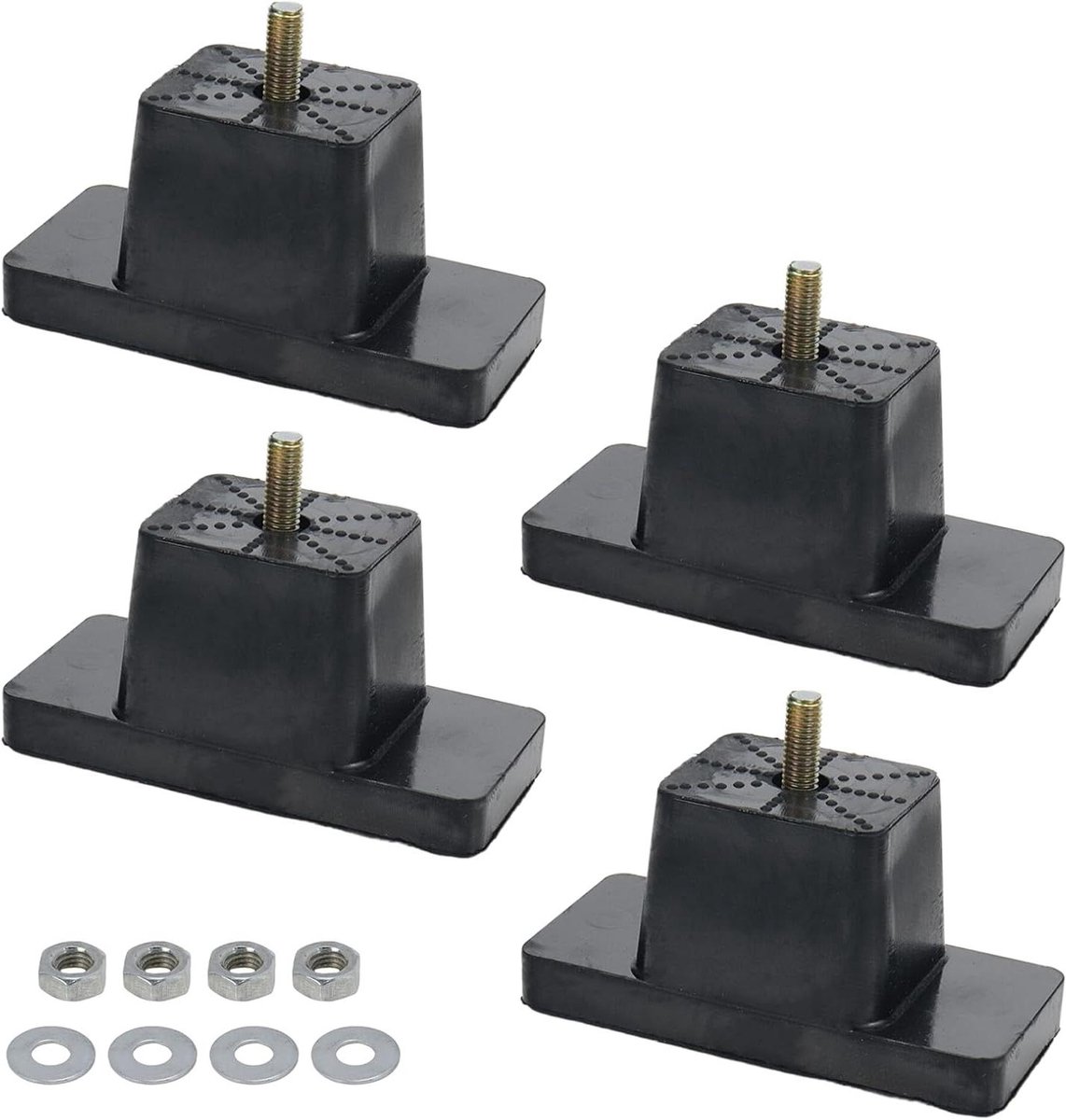 Anti-Vibratie Rubber Pads - Schokdempers Airco - Airco Stabiliseren - Heavy Duty Schokbestendig - 110x50x58 mm - Zwart