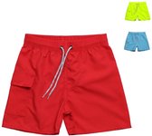 NiSy.nl Zwembroek Zomer Rood | Zwemshort | Jongens | Boardshort | Maat 134/140