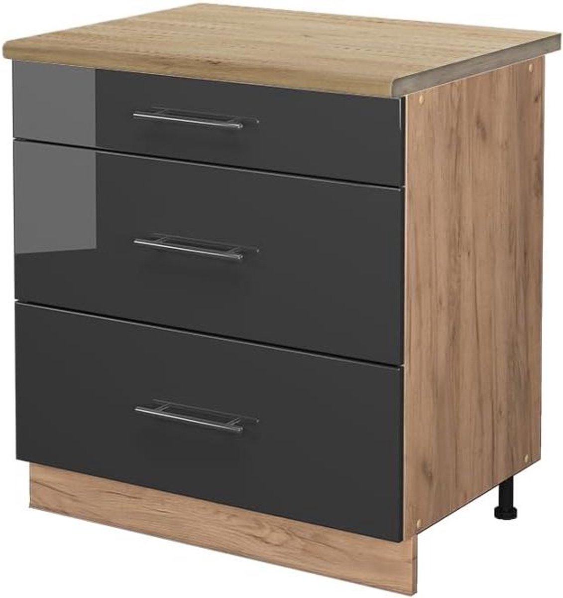 Keukenonderkast met laden - Ladekast Keukenmeubel - Keuken Organiseren - Soft-close scharn