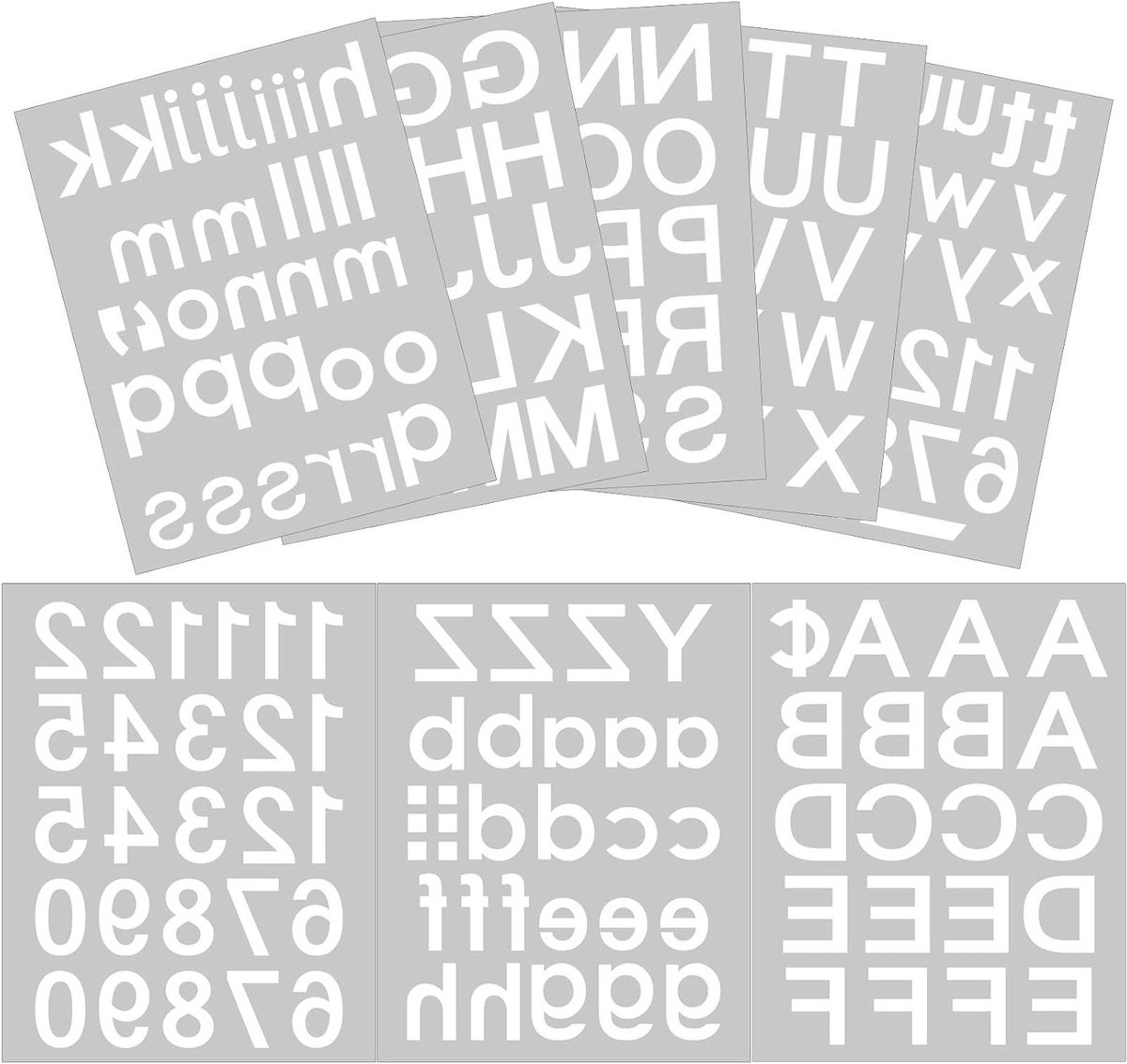 Zelfklevende Vinyl Cijfers en Letters - 202 Stuks Adres Stickers voor Brievenbus, Raam en Deur (Wit, 1/2 Inch)