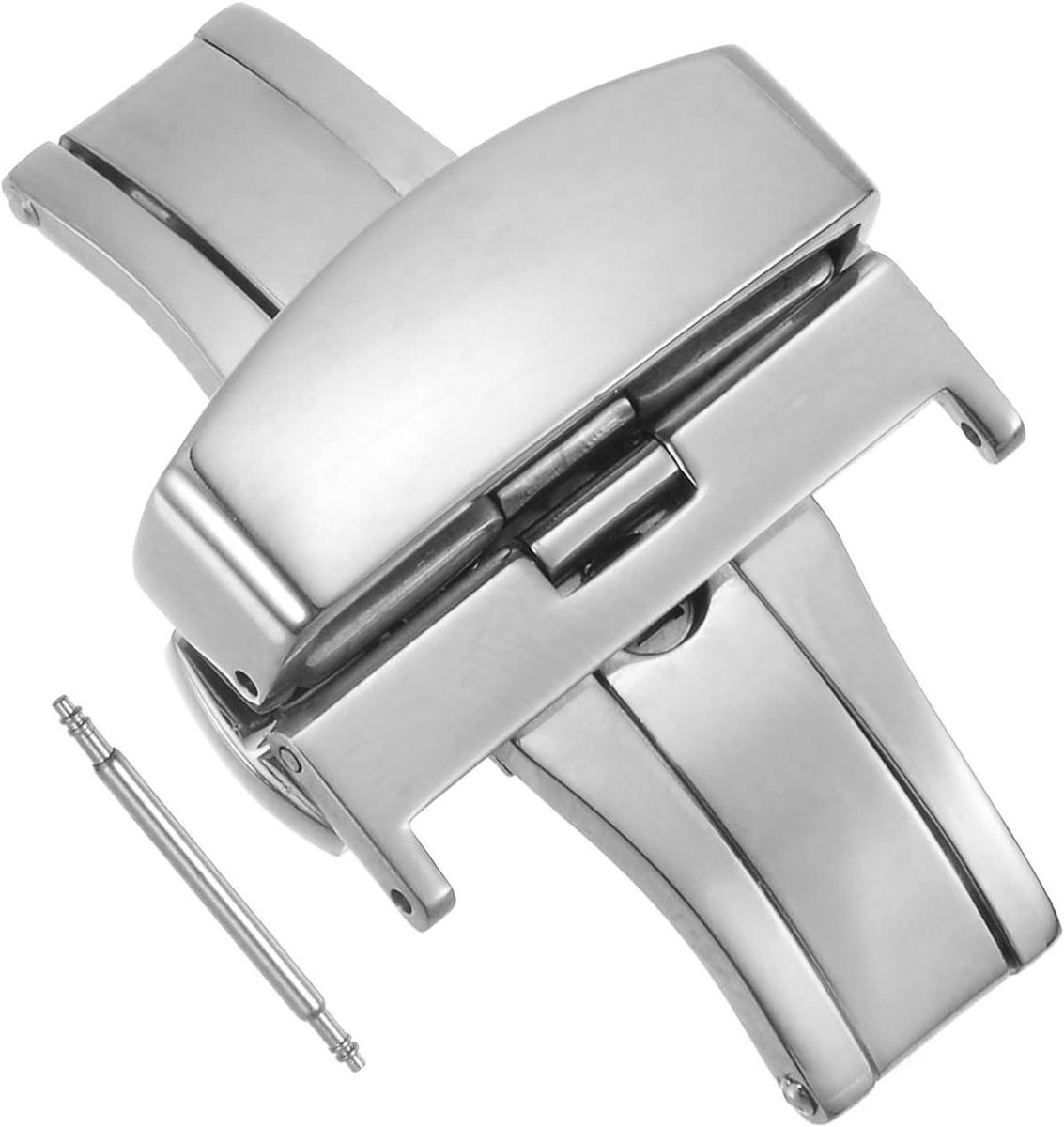 Horlogeband Drukknoop - Snelsluiting Band - Horloge Vervangen - Quick Release - 24 mm - Zilverkleurig