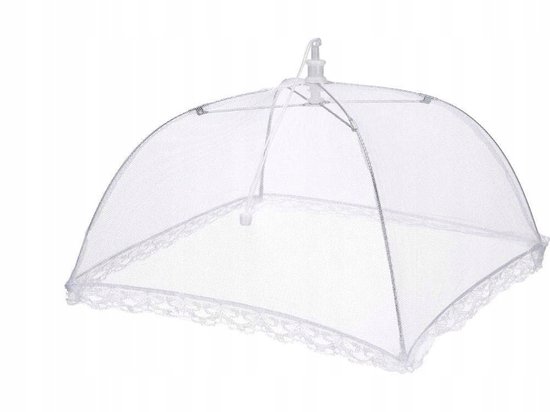 Vliegenkap 2 stuks - bescherm je eten - vliegen - afdeknet - Opvouwbaar - Hoogte: 24,5 cm Breedte: 40cm van Merkloos — afbeelding 3
