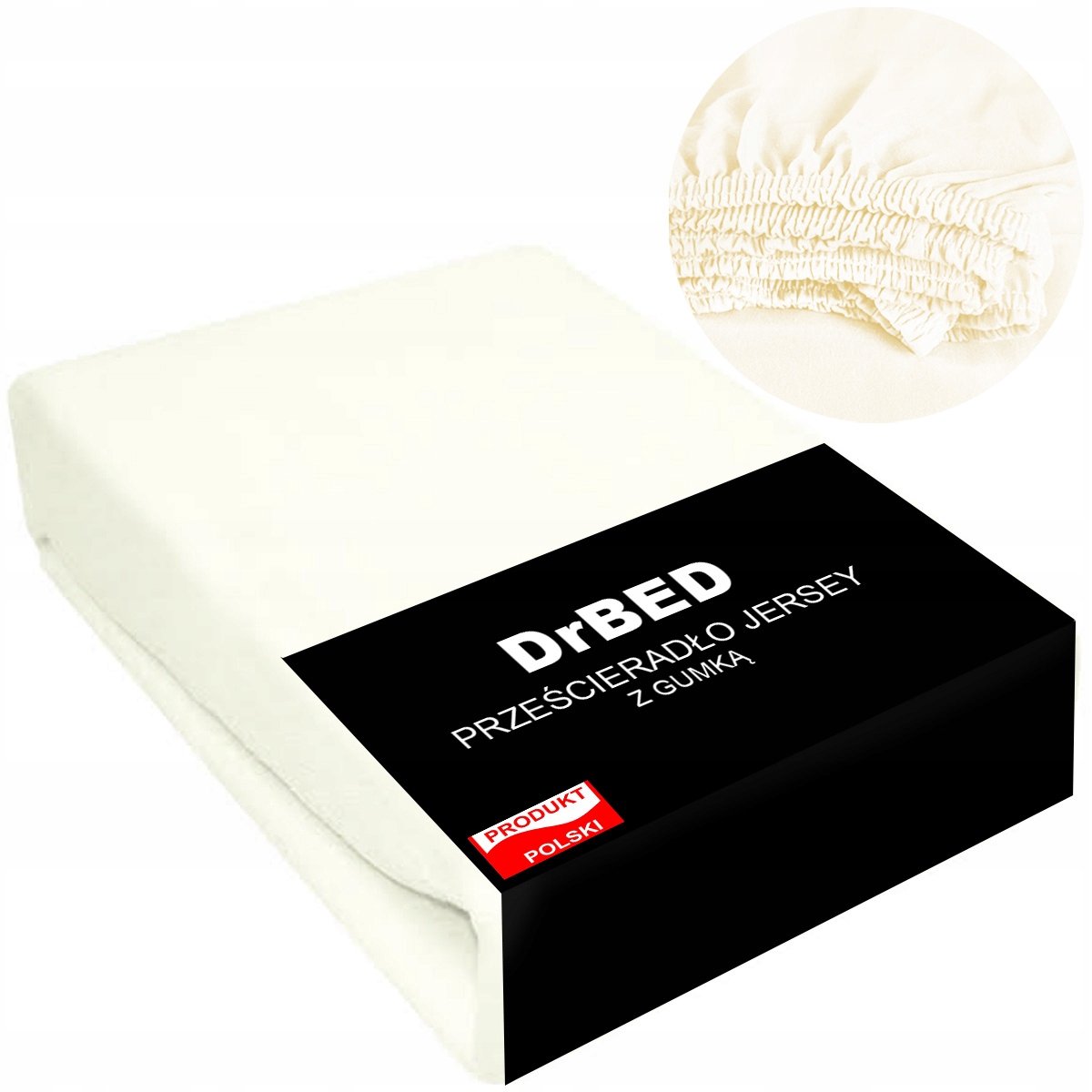 DrBED Jersey - Katoenen Hoeslaken - 90x200 - Ecru - Ademend